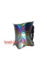 Shinny Rainbow Leather Underbust Corset Top Steampunk Costume