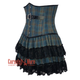 Plus Size Blue Check Print (Limited Edition) Cotton With Leather Belt Steampunk Limited Corset With Skirt Underbust Dress
