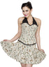 Newspaper Cotton Printed Plus Size Halter Neck Overbust Corset Tutu Skirt