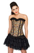 Cotton Lily Printed Black Frill Overbust Corset with Tutu Skirt Dress