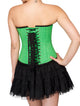 Pea Green Velvet Overbust Corset with Tutu Skirt Dress