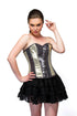 Golden Black Georgette Handmade Sequins Corset Overbust Top