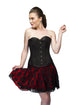 Black Satin Double Bone Plus Size Overbust Corset Top & Kundli Net Tutu Skirt