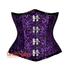 Purple And Black Brocade Front Clasps Steampunk Gothic Waist Training Underbust Corset Bustier Top