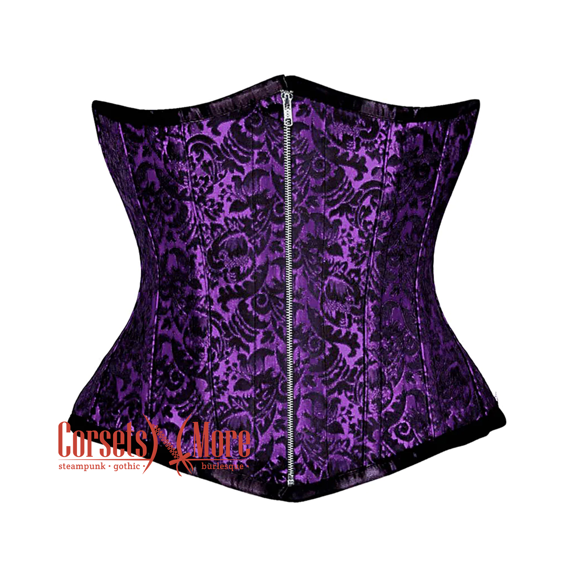 Purple Steampunk Longline Underbust Corset deals