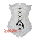 Plus Size White Brocade Black Lace Frill Net Design Gothic Waist Training Underbust Corset Bustier Top