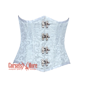 Plus Size Turquoise Brocade Gothic Burlesque Waist Training Underbust Corset Bustier Top