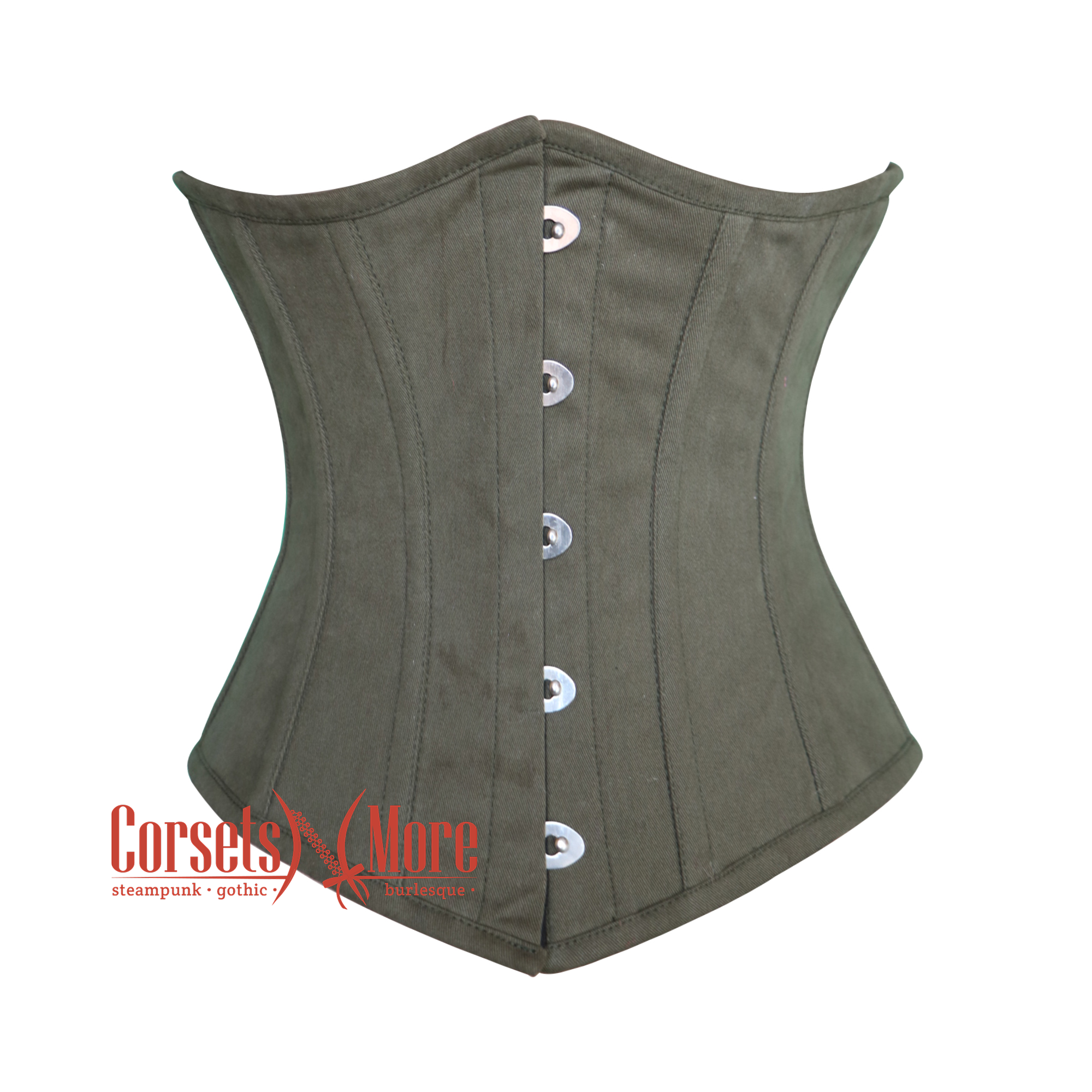 Army Green Cotton Gothic Underbust Waist Training Bustier Corset –  CorsetsNmore