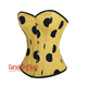 Plus Size Yellow With Black Polka Dots Overbust Burlesque Waist Training Corset Top