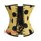 Yellow With Black Polka Dots Overbust Burlesque Waist Training Corset Top