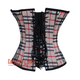 Checked Print Overbust Burlesque Waist Training Gothic Corset Top