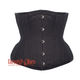 Black Cotton Underbust Corset Gothic Costume Bustier Top