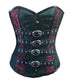 Red Green Designed with Double Brocades Steampunk Gothic Halloween Corset