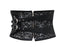 Plus Size Black Brocade Leather Zipper Gothic Steampunk Bustier Waist Training Underbust Corset Costume