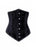 Plus Size Black Velvet Gothic Double Bone LONG Underbust Corset Top Waist Training Burlesque Costume