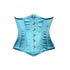 Baby Blue Satin Gothic Burlesque Costume Underbust Corset Waist Training