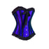 Royal Blue Satin Gothic Retro Plus Size Overbust Corset Waist Training