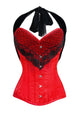 Red Tapta Net Lacing Gothic LONGLINE Overbust Plus Size Valentine Corset Waist Training