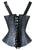 Black Faux Leather Shoulder Strap Overbust Plus SIze Corset Waist Training Steampunk Costume - CorsetsNmore
