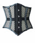 Black Mesh Net Gothic Plus Size Bustier Underbust Sheer Corset Waist Training