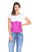 Purple Satin Spiral Steel Boned Plus size Corset Gothic Burlesque Costume Waist Training Underbust Bustier Top
