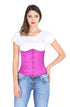 Purple Satin Corset Gothic Burlesque Costume Waist Training Underbust Bustier Top