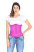 Purple Satin Gothic Burlesque Costume Plus Size Underbust Corset Waist Training Bustier Top