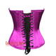 Plus Size Purple Satin Corset Black Stars Print Gothic Burlesque Bustier Overbust