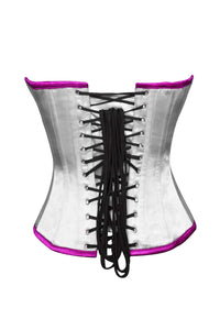 Plus Size Satin Corset Burlesque Costume Waist Training Bustier Overbust - CorsetsNmore