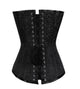 Plus Size Black Brocade Spiral Steel Boned Overbust Corset Burlesque Costume Bustier Top
