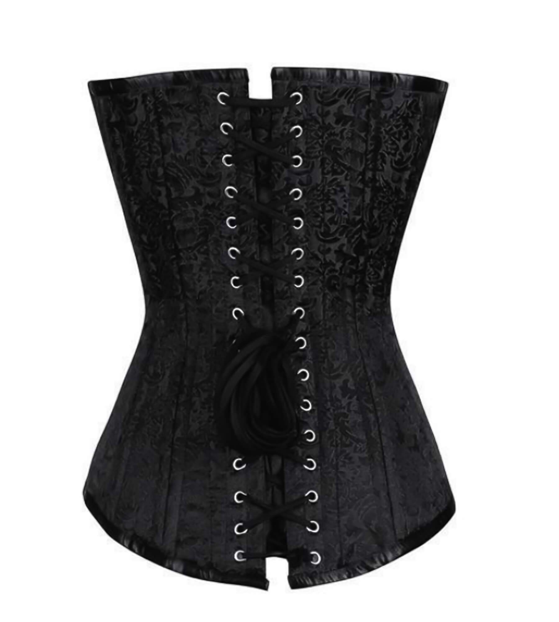 Black Handmade Sequins Gothic Burlesque Bustier Overbust Corset Top –  CorsetsNmore