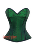 Green And Black Brocade Steampunk Overbust Costume Corset