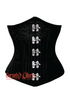 Plus Size Black Brocade With Silver Clasp Gothic Burlesque Underbust Corset