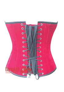 Women’s Red Velvet Gothic Costume Waist Training Plus Size Overbust Bustier Top