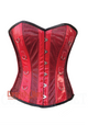 Plus Size Red PVC Black Net Halloween Costume Overbust Heart Corset Top