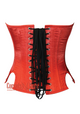 Red Satin With Front Zipper Gothic Costume Waist Cincher Overbust Corset Top