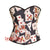 Playing Cards Printed Cotton Corset Gothic Costume Overbust Bustier Top