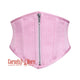 Plus Size Baby Pink Satin Waist Cincher Bustier Underbust Corset