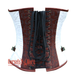 Brown And White Brocade Burlesque Gothic Costume Overbust Corset Overbust Top