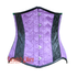 Plus Size Purple And Black Faux Leather Gothic Underbust Steampunk Corset Halloween Top