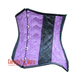 Purple And Black Faux Leather Gothic Underbust Steampunk Corset Halloween Top