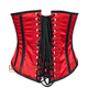 Plus Size Red Black Satin Gothic Costume Halloween Bustier Underbust Corset Party Top