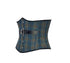 Limited Blue Printed Plus Size Underbust Corset with Black Leather Belt Gothic Costume Waist Cincher Bustier Top