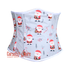 Santa Claus Printed Gray Cotton Underbust Corset Waist Training Christmas Costume